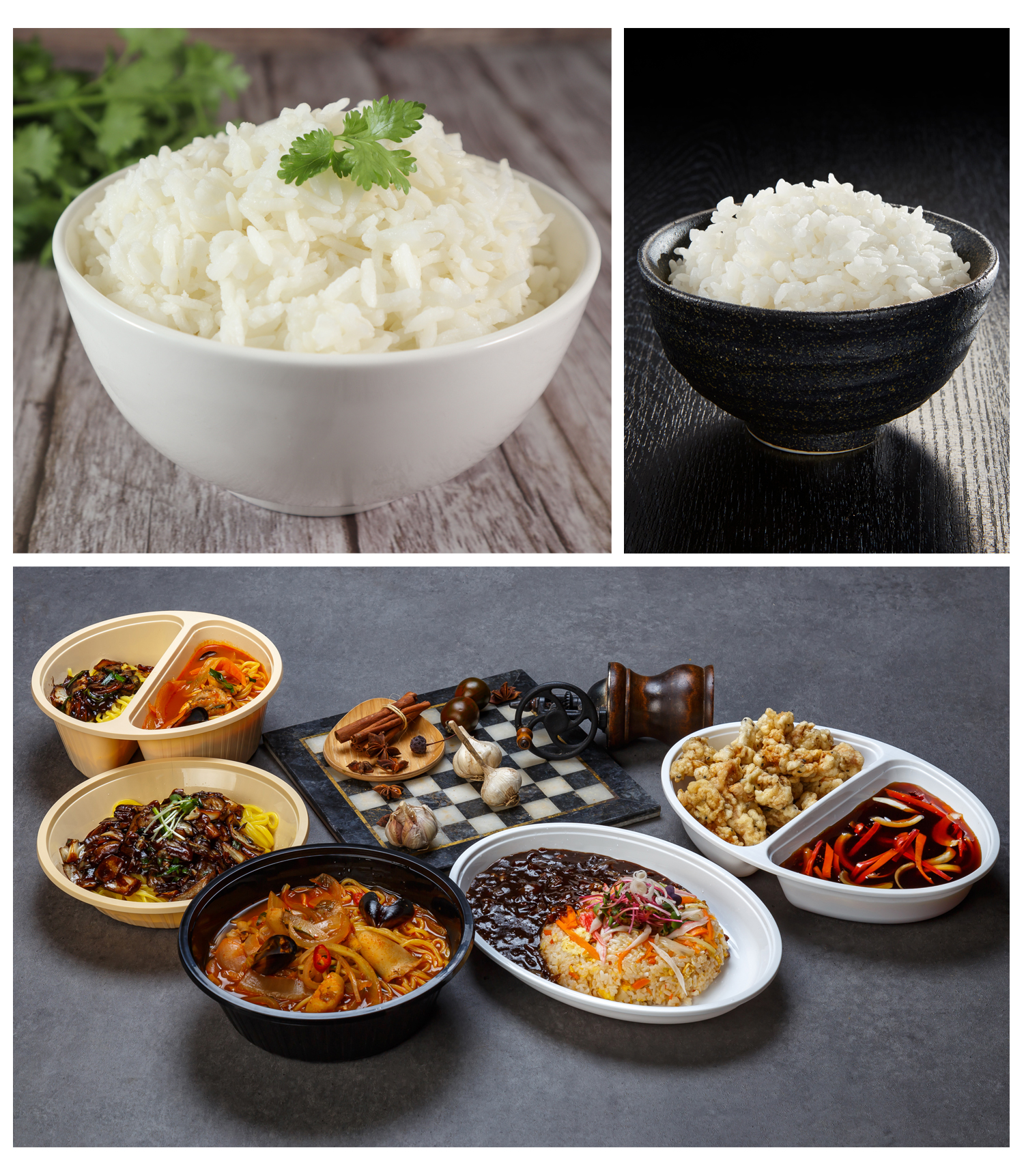 탕요리 찜요리 또는 중식요리에 함께 배달되는 공기밥을 담기위해 제작된 배달용사출성형된 제품으로 각종 배달에 맞는 일회용 그릇 제품입니다.